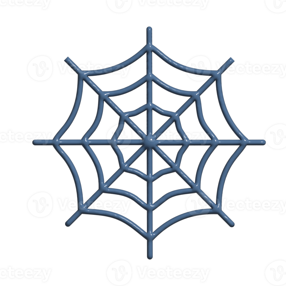 Adorable 3D Cobweb and Spooky Symbols png