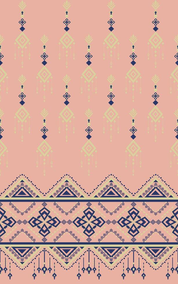Geometric pattern design in soft colors vector