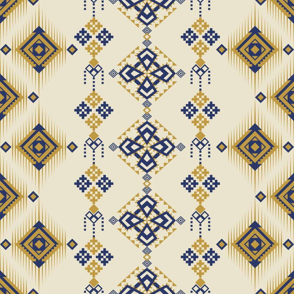 Geometric pattern in navy and gold vector