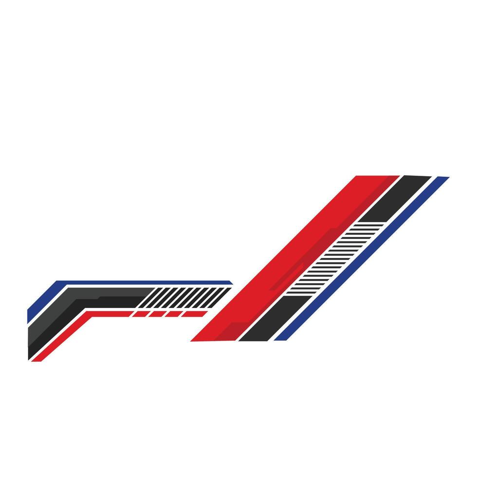 sporty car livery sticker designs feature a combination of bold lines, geometric shapes and abstract elements. vector