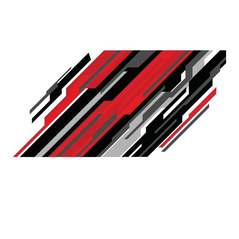 rally car wrap sticker design with black and red color combination style vector