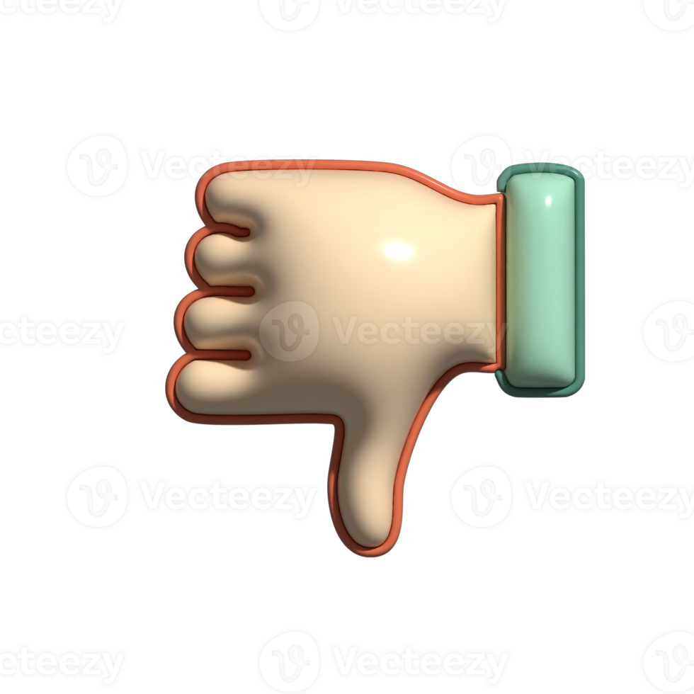 Vibrant 3D Failure and Disagreement Icons png