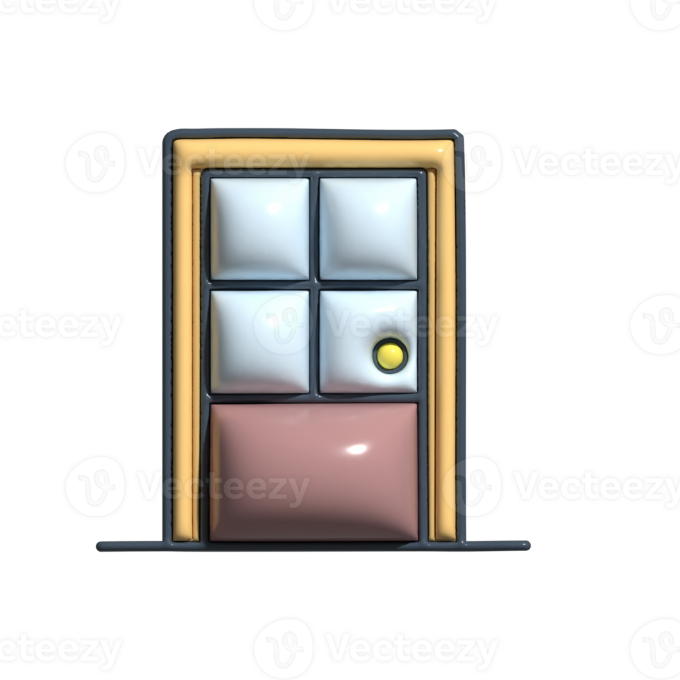 3D Cartoon Court Door Justice Entrance Icons png