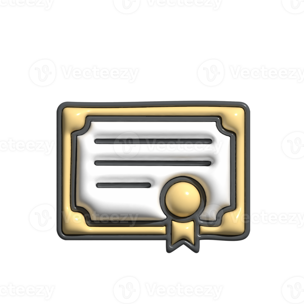 Adorable 3D Diploma and Award Symbols png