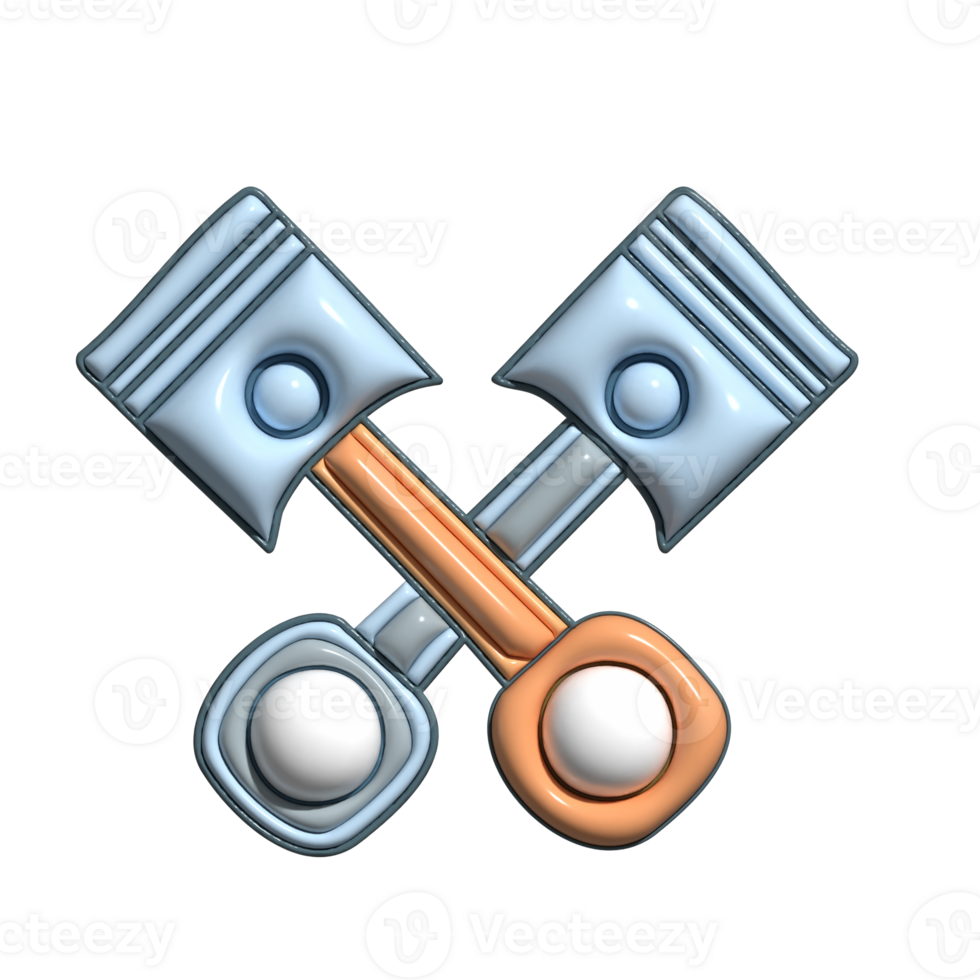 Adorable 3D Mechanical Motion and Power Symbols png