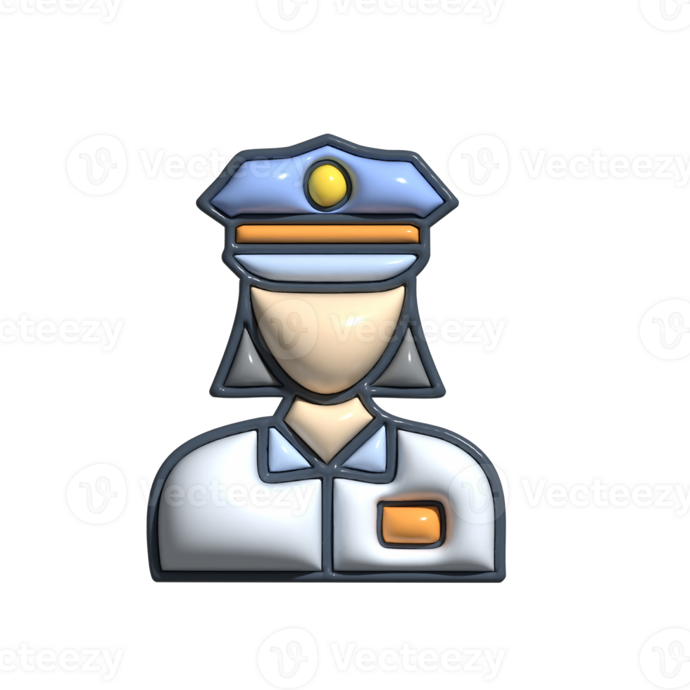 Adorable 3D Guard and Safety Professional Symbols png