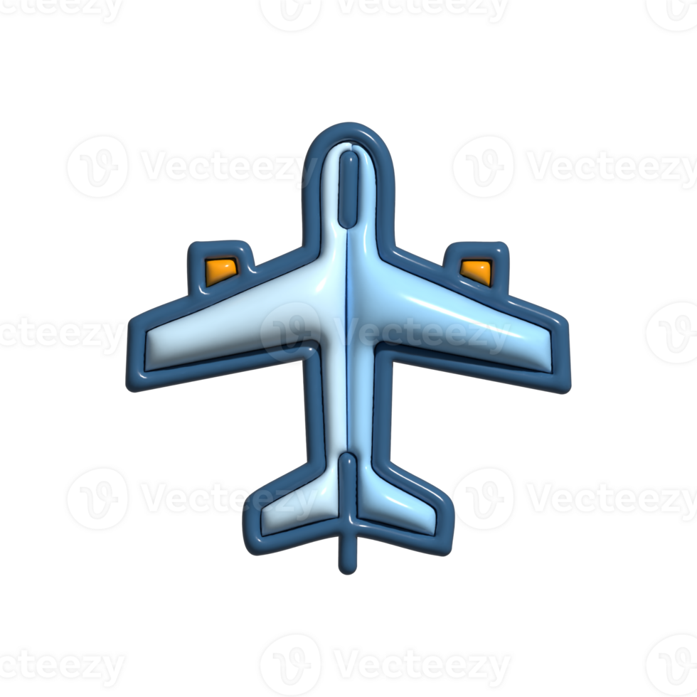 Modern 3D Aviation and International Shipping Icons png