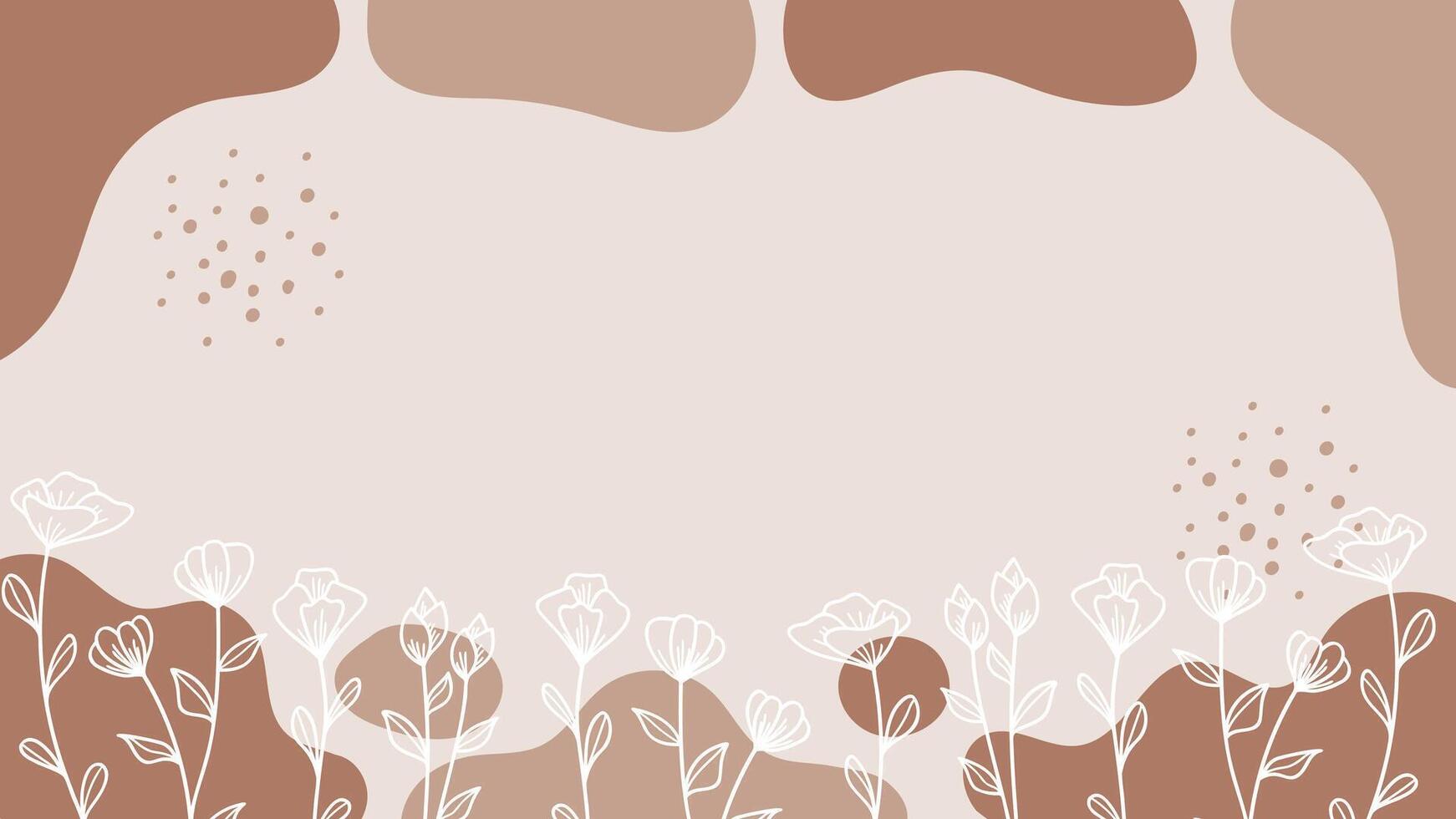 floral illustration with earthy tones vector