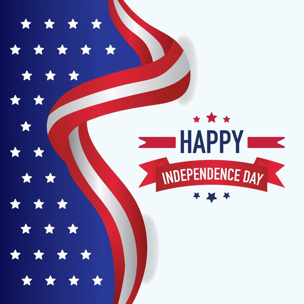 Independence Day festive ribbon design vector