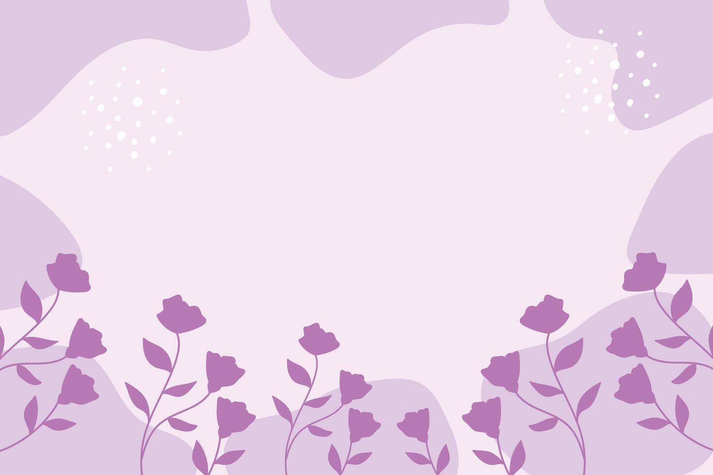 Purple floral background with soft shapes vector