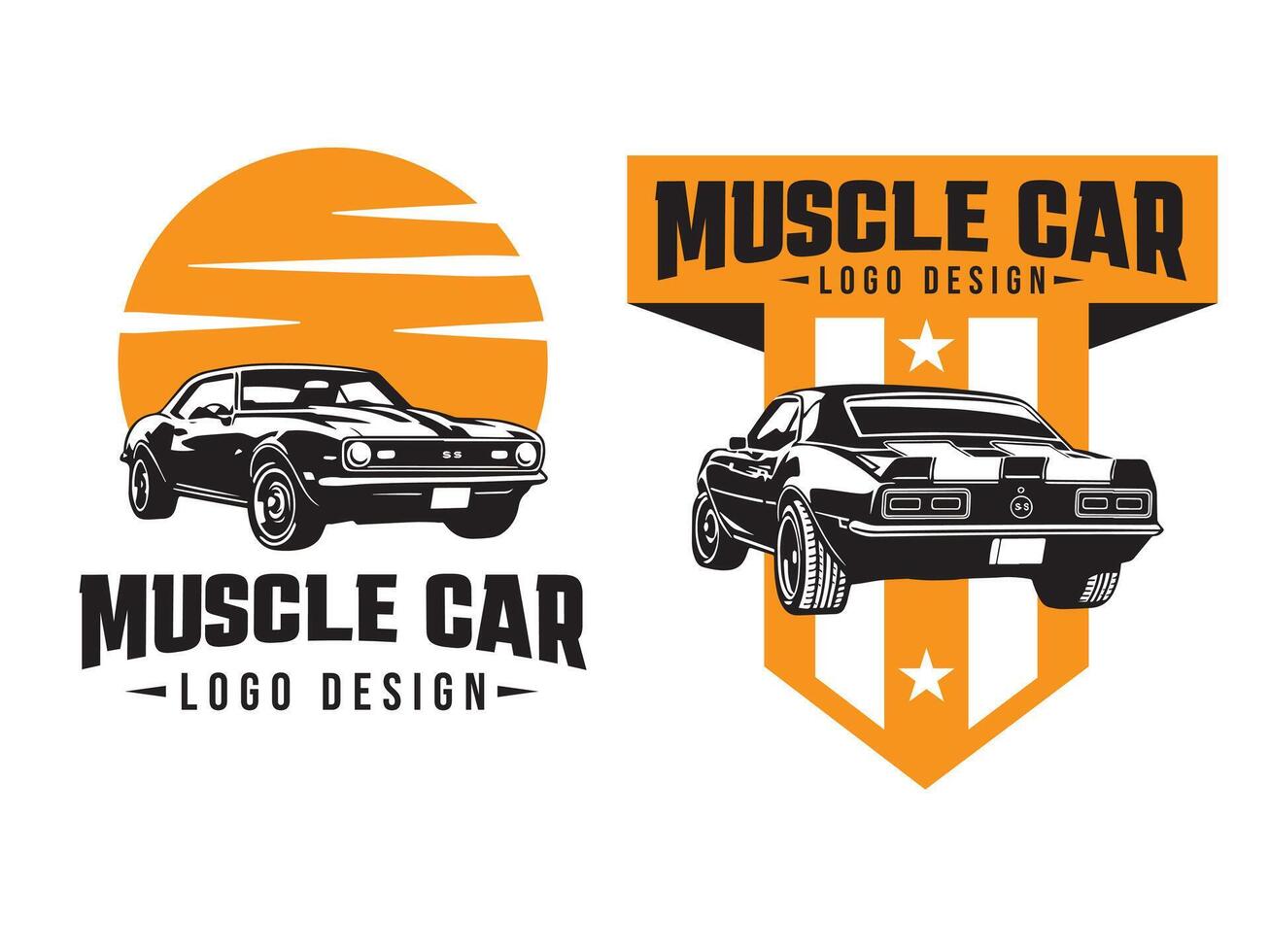 mustang car logo vector