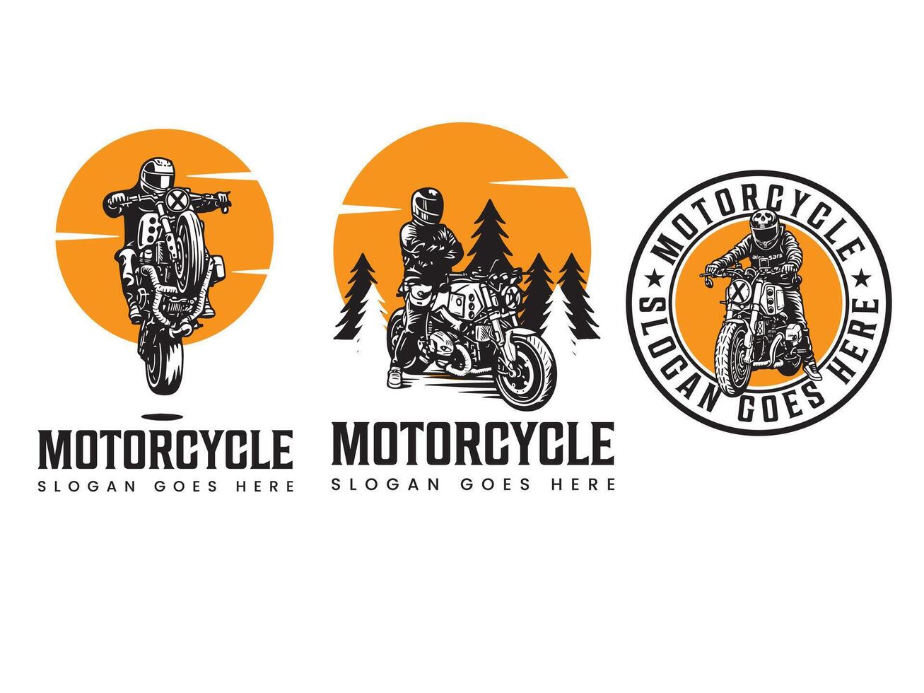 motorcycle logo design vector