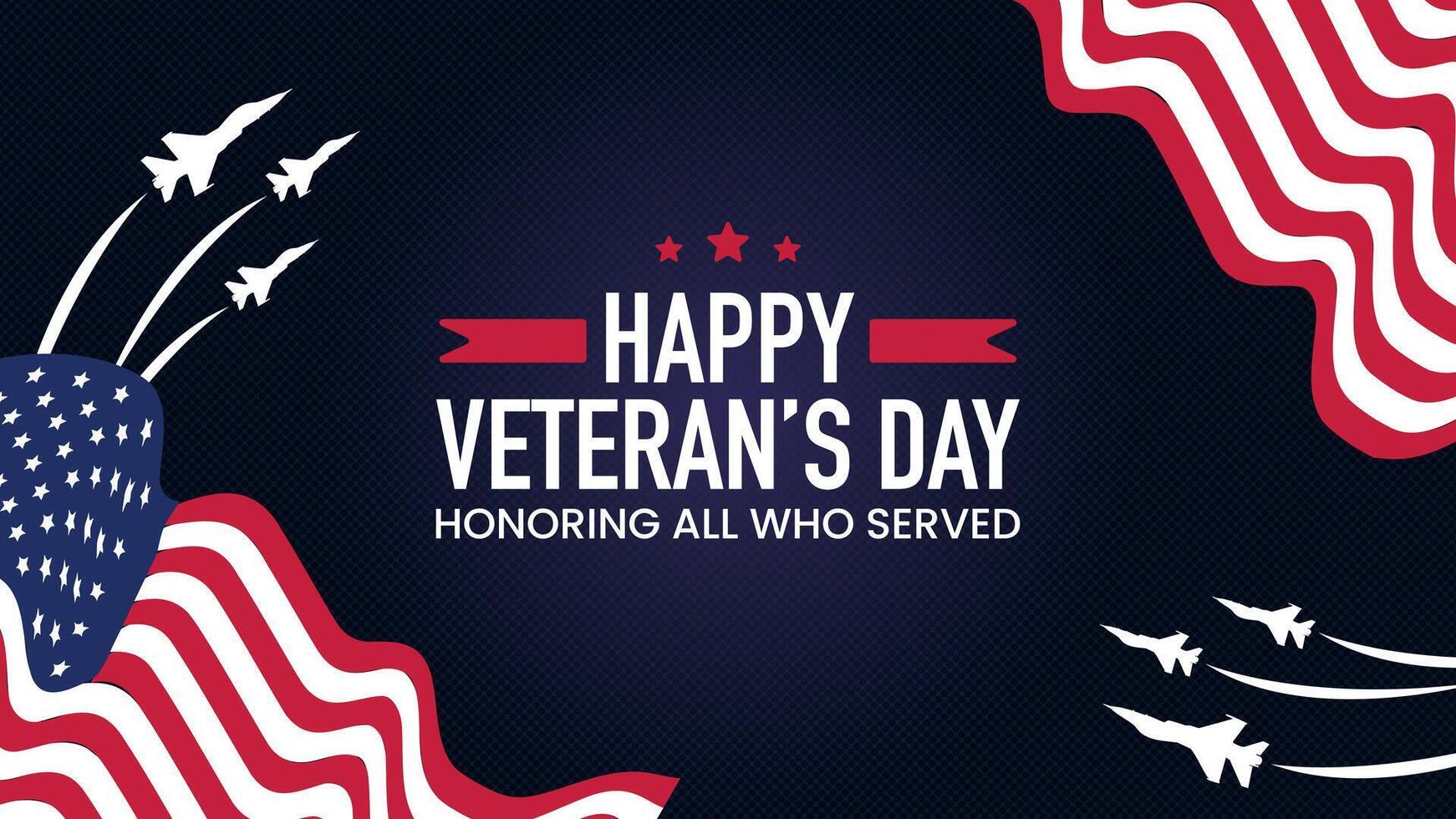 US Veterans Day background. Happy Veterans Day celebration with American flags on blue halftone background. vector