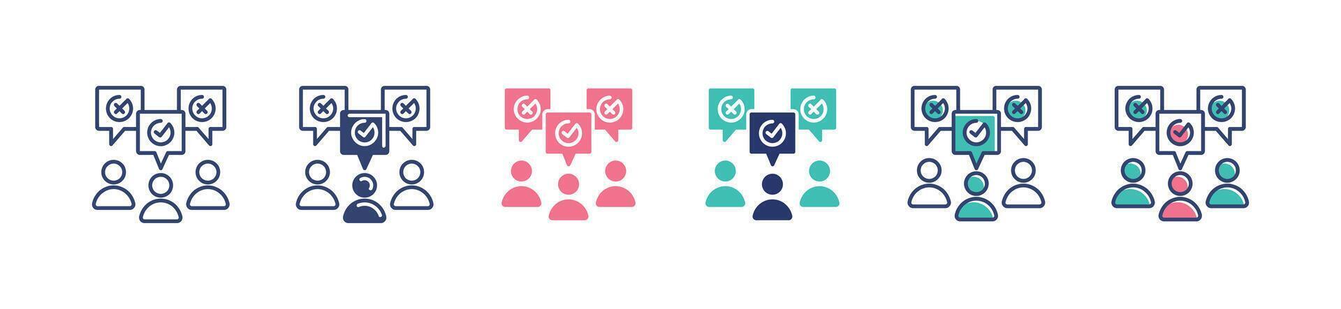 employee candidate recruitment multiple choice icon set business job interview human resource potential skill hiring signs illustration vector