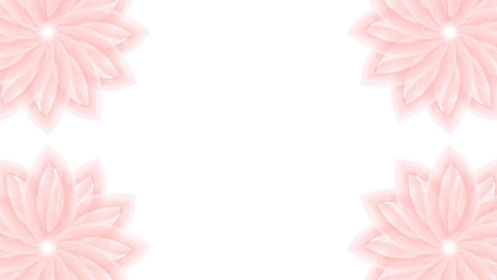 flower corner frame border white background illustration vector