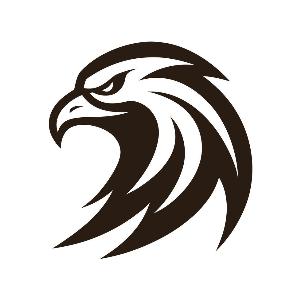 Tribal Style Bald Eagle Head Art vector