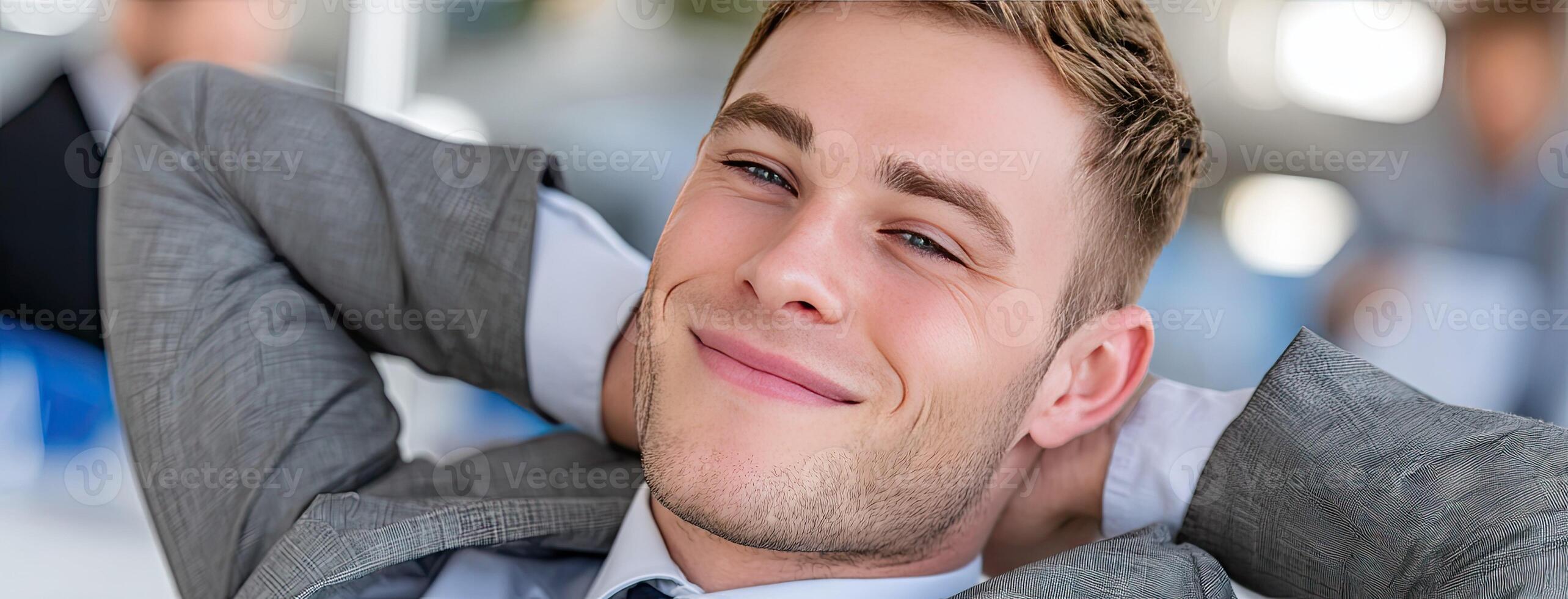 A smiling man in a suit and tie photo