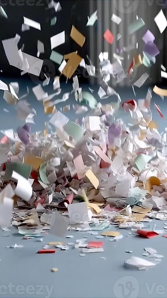 A pile of papers and a pile of papers photo