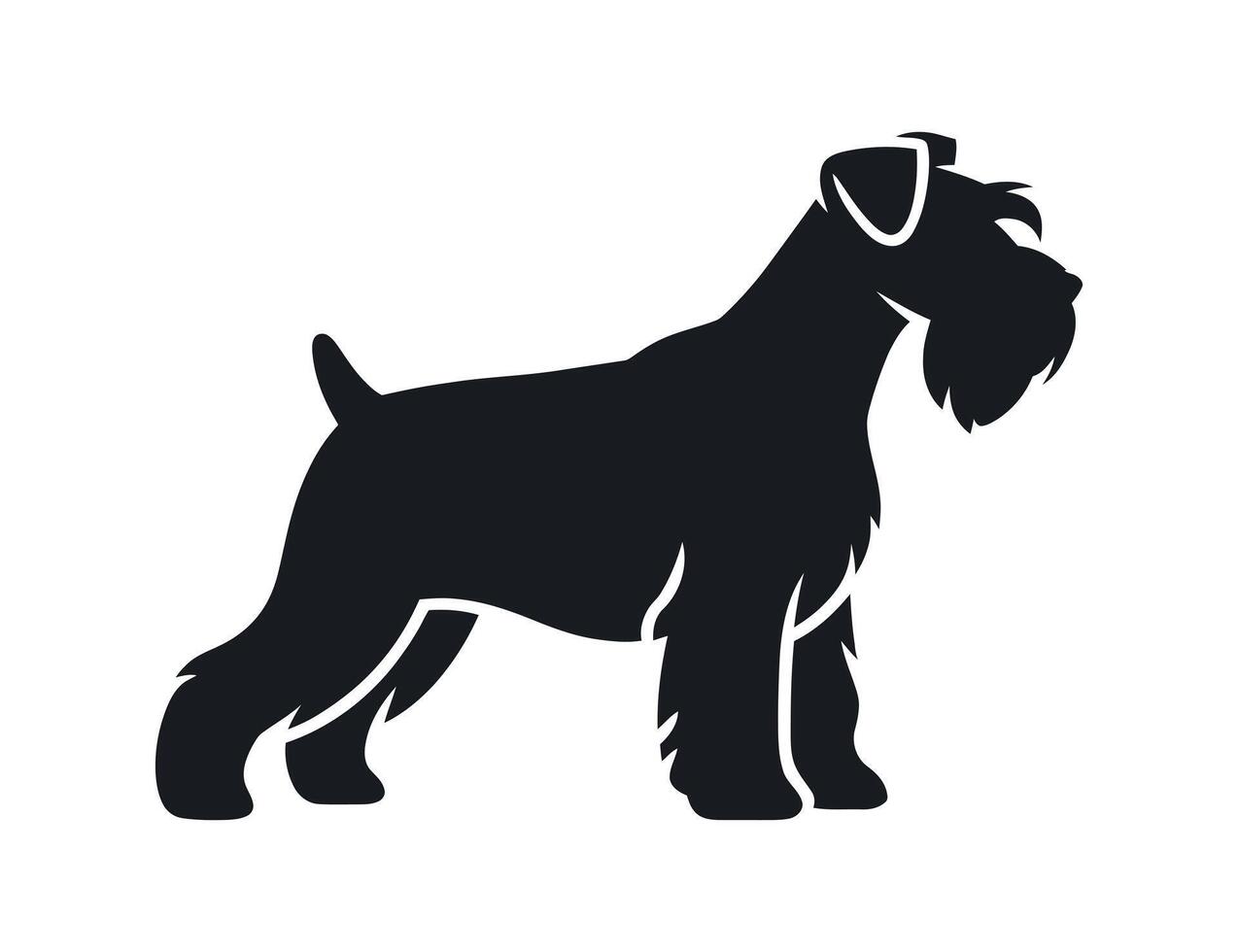 Silhouette of a Miniature Schnauzer Dog vector