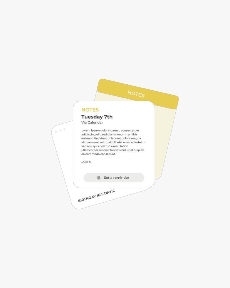 Notification Reminder Desgin Template vector