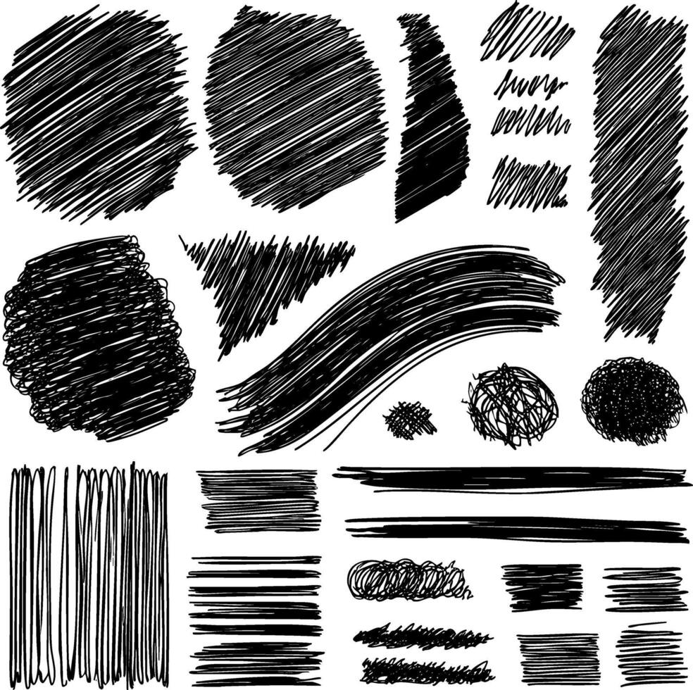 A versatile set of hand-drawn grunge elements. vector