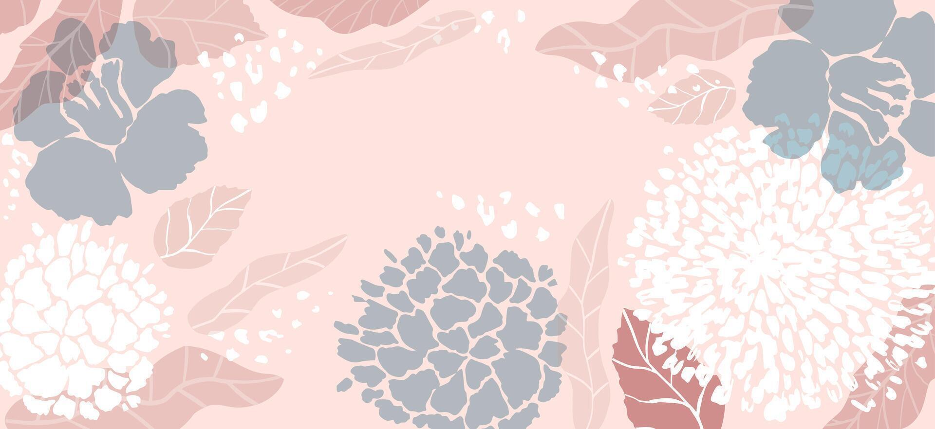 Delicate floral background. Modern flat illustration.. vector