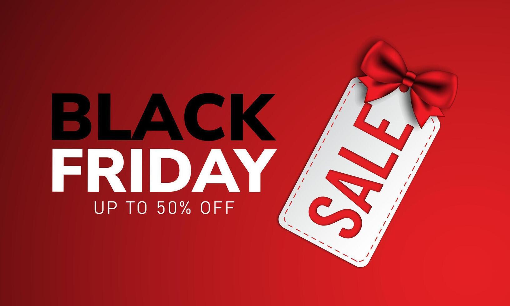 Black Friday sale tag with discount vector