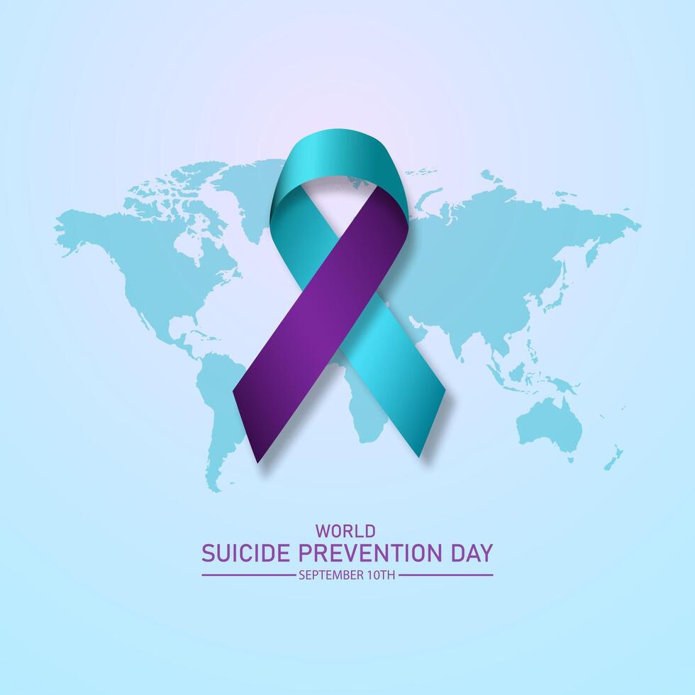 Ribbon for Suicide Prevention Day vector