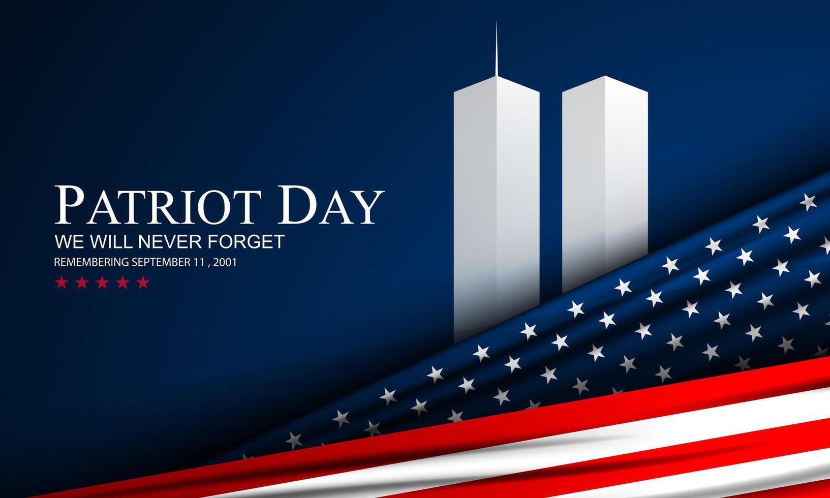 Patriot Day memorial graphic vector