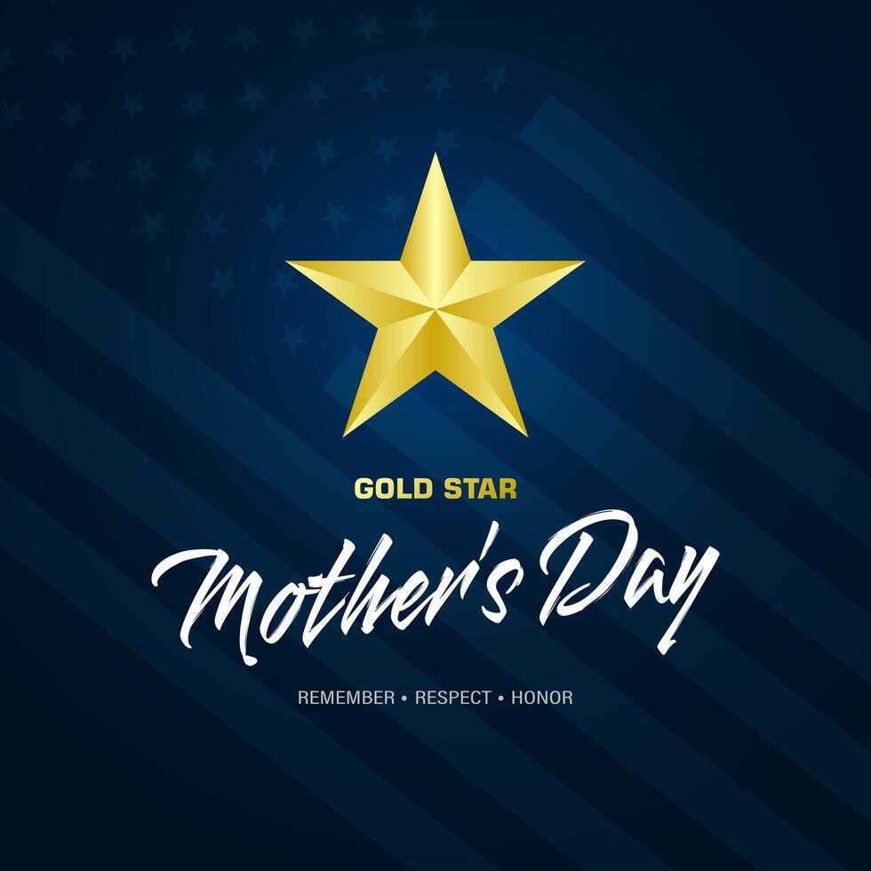 Gold Star Mother's Day graphic vector