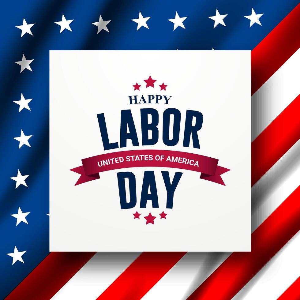 background illustration for Happy labor day event in United States of America vector