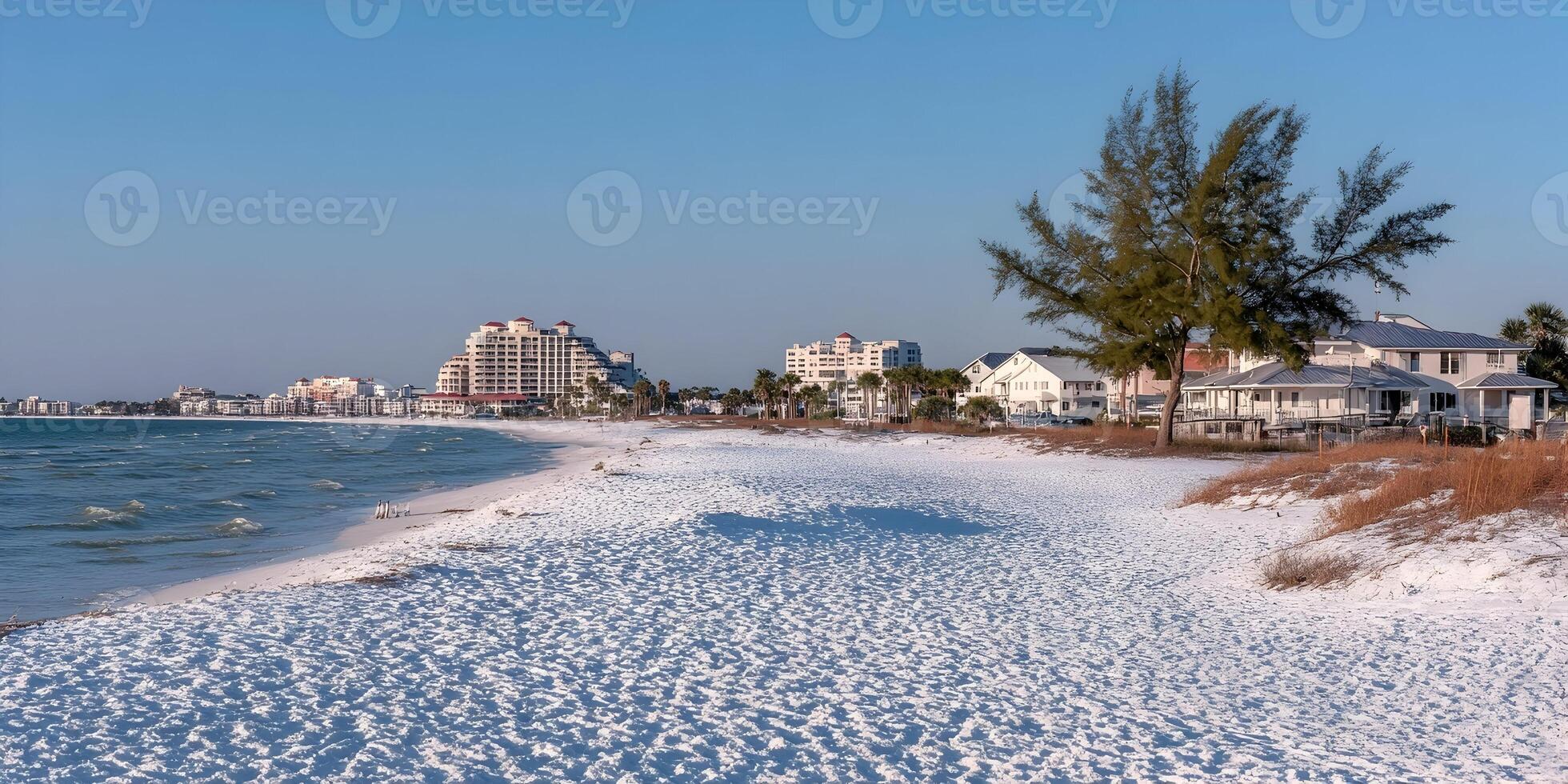 Clearwater Beach Florida Coastline Buildings Oceanfront Properties photo