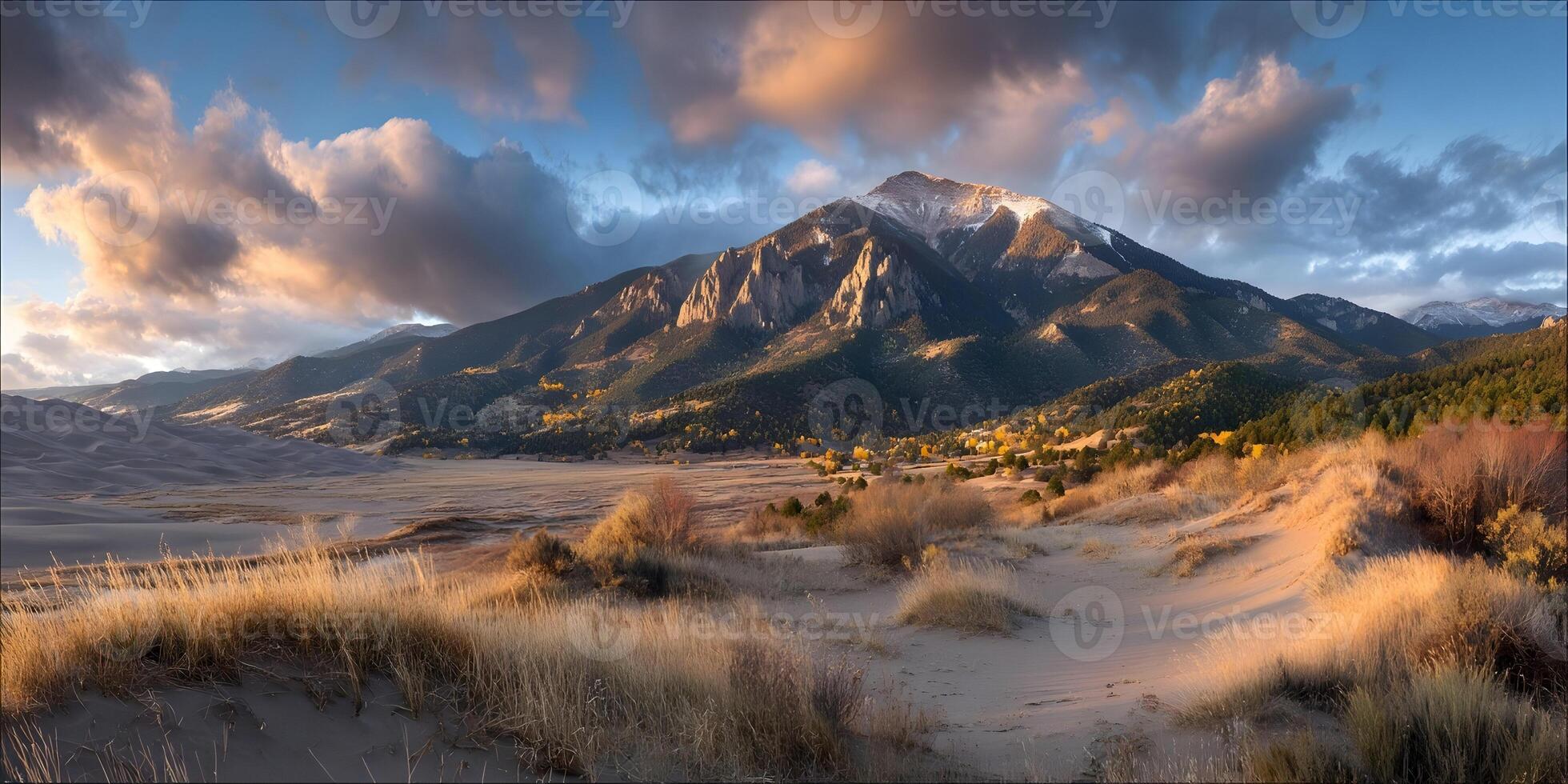 Great Sand Dunes National Park Colorado Scenic Mountain Landscape Autumn Colors Sunrise photo