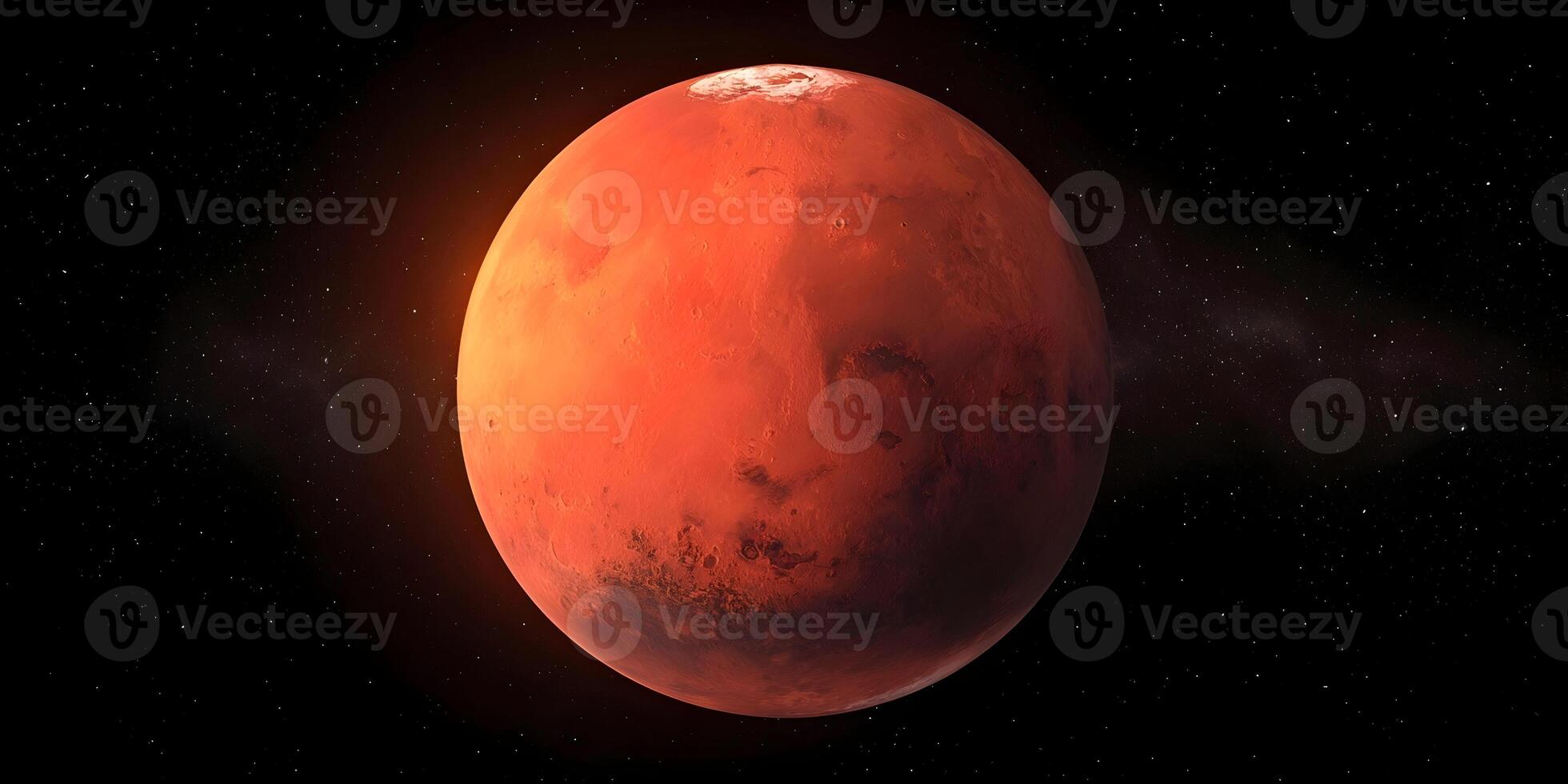 Close up of the Martian landscape showing surface textures and colors photo