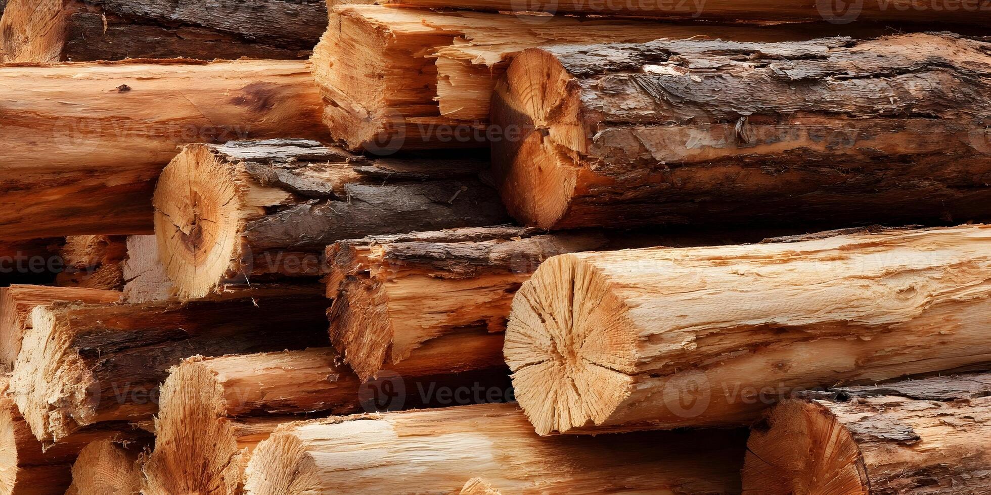 Stacked Logs Woodpile Brown Timber Closeup Texture photo