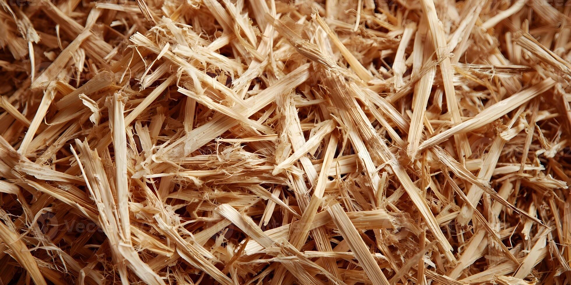 Light Brown Wood Shavings Texture Background Close Up photo