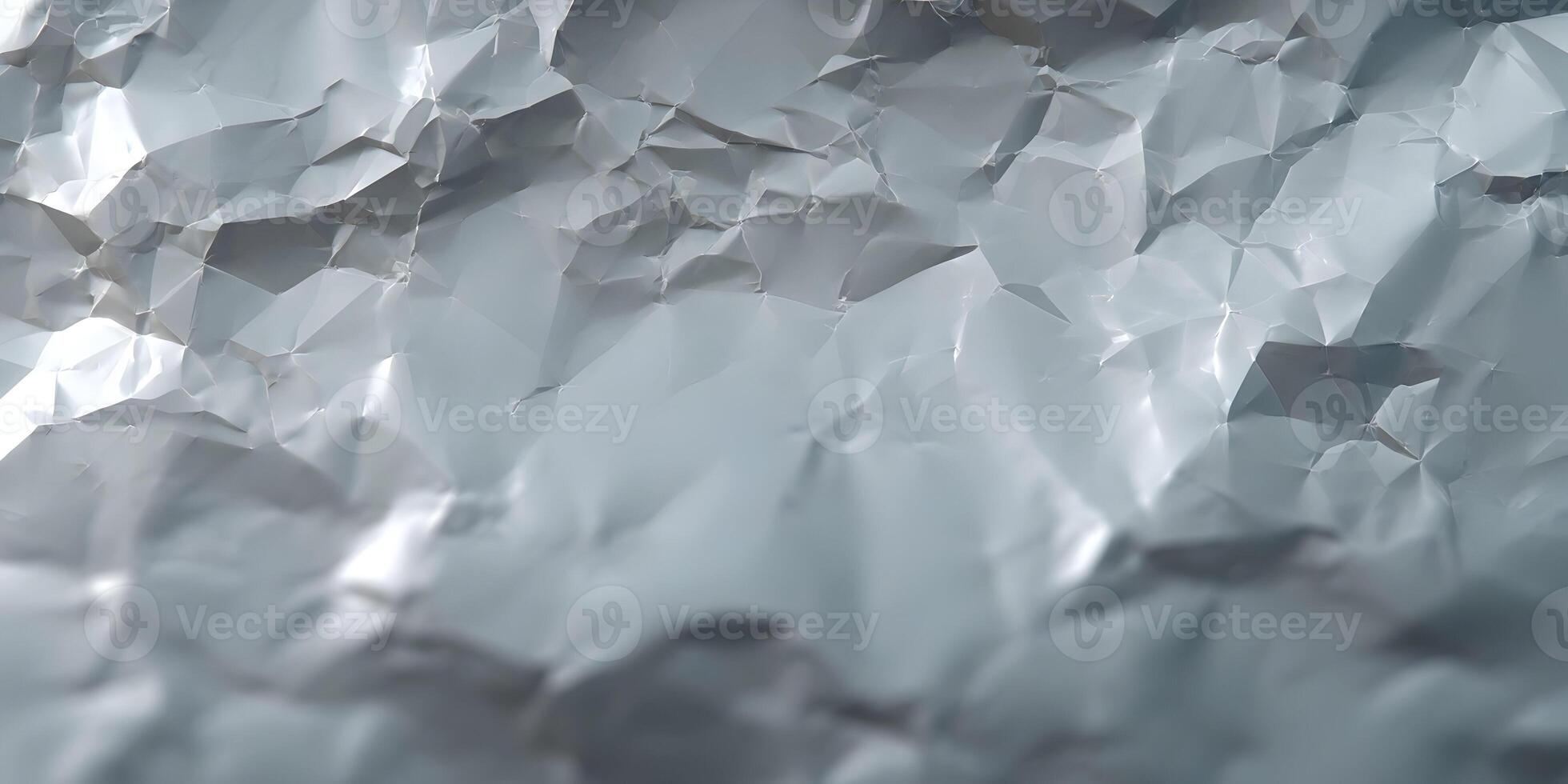 Grey Crumpled Paper Texture Background Light Grey Creased Surface Wrinkled Sheet Design Element photo