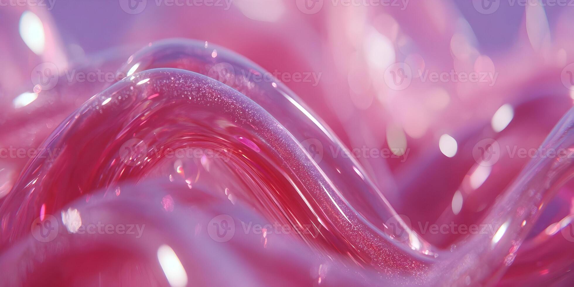 Abstract Pink Glass Liquid Swirls Background Shiny Texture photo