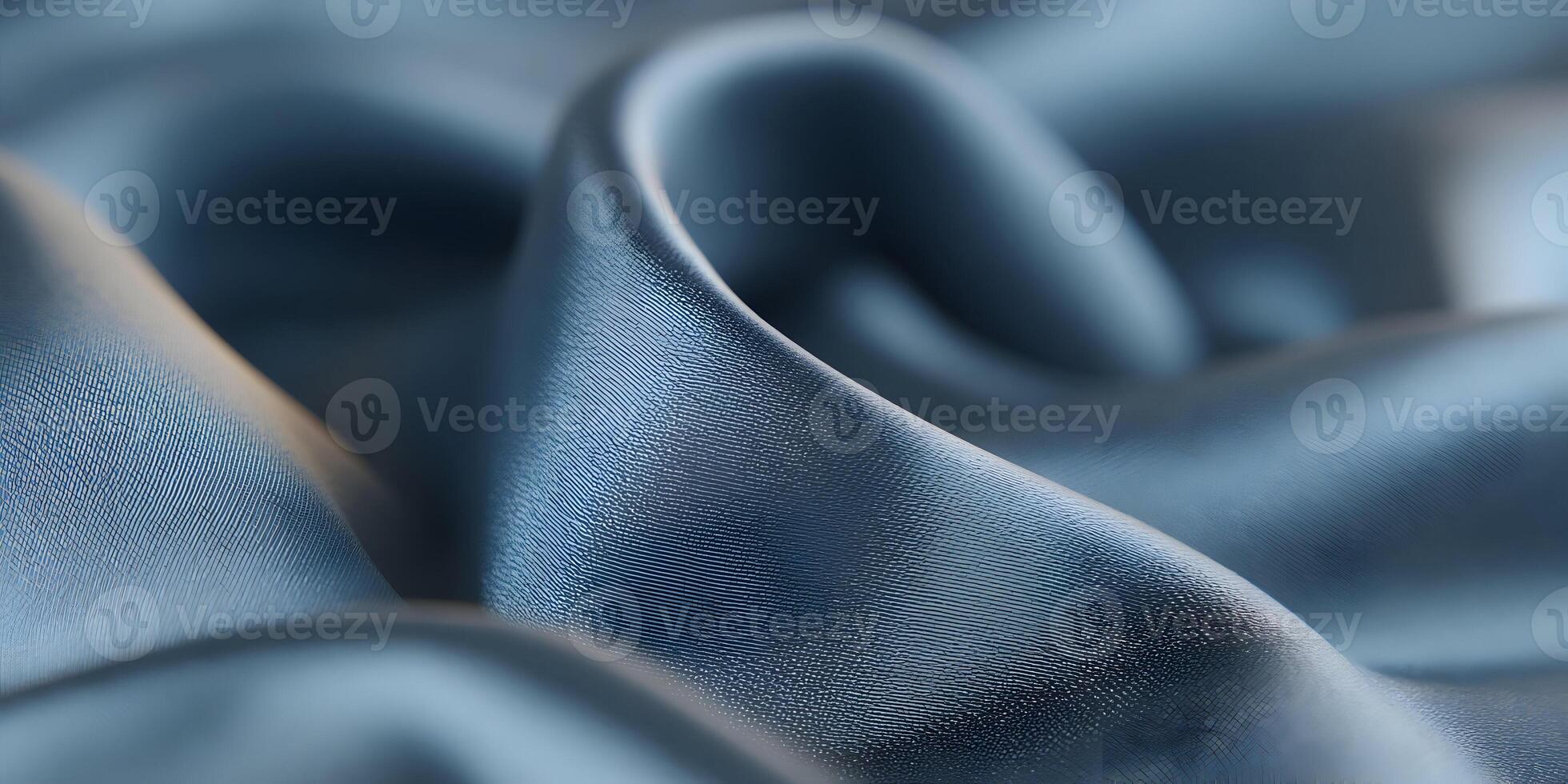 Closeup Blue Satin Fabric Draped Texture Background photo