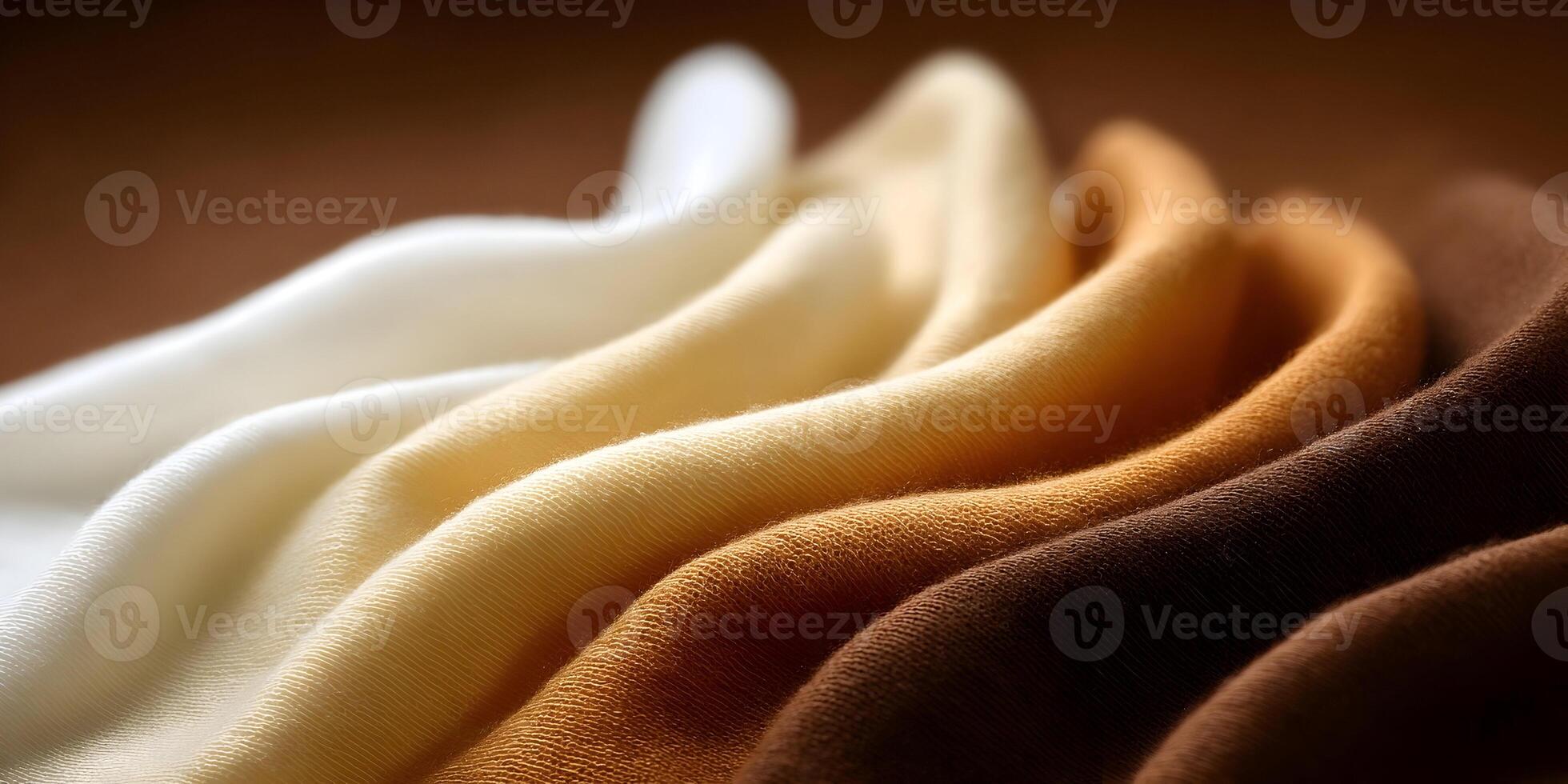 Soft Brown Beige White Fabric Texture Close Up photo