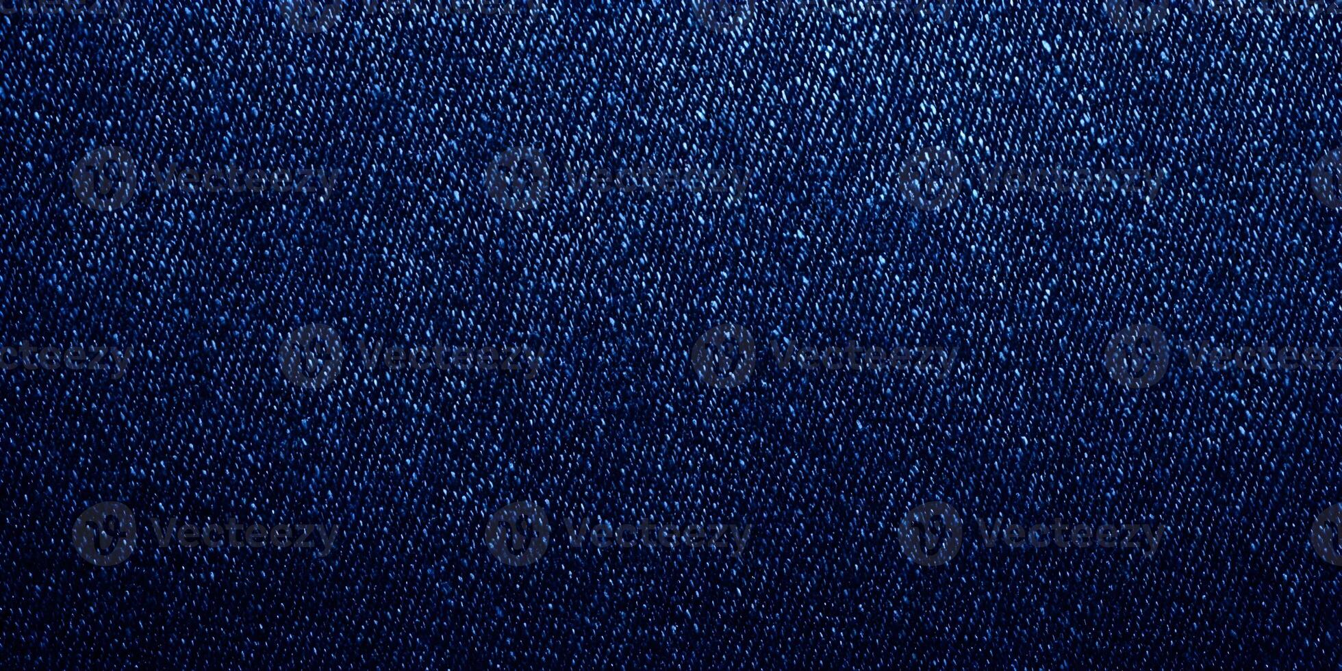 Dark Blue Denim Jeans Texture Close Up Detail Fabric Background photo