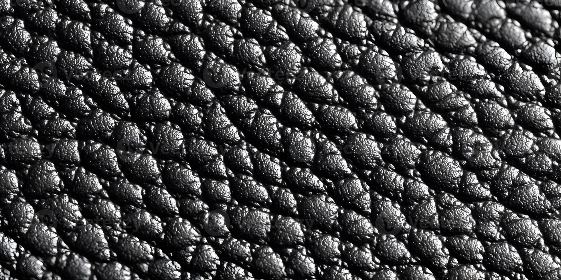 Closeup Black Leather Texture Background Image Detailed Grain Pattern photo