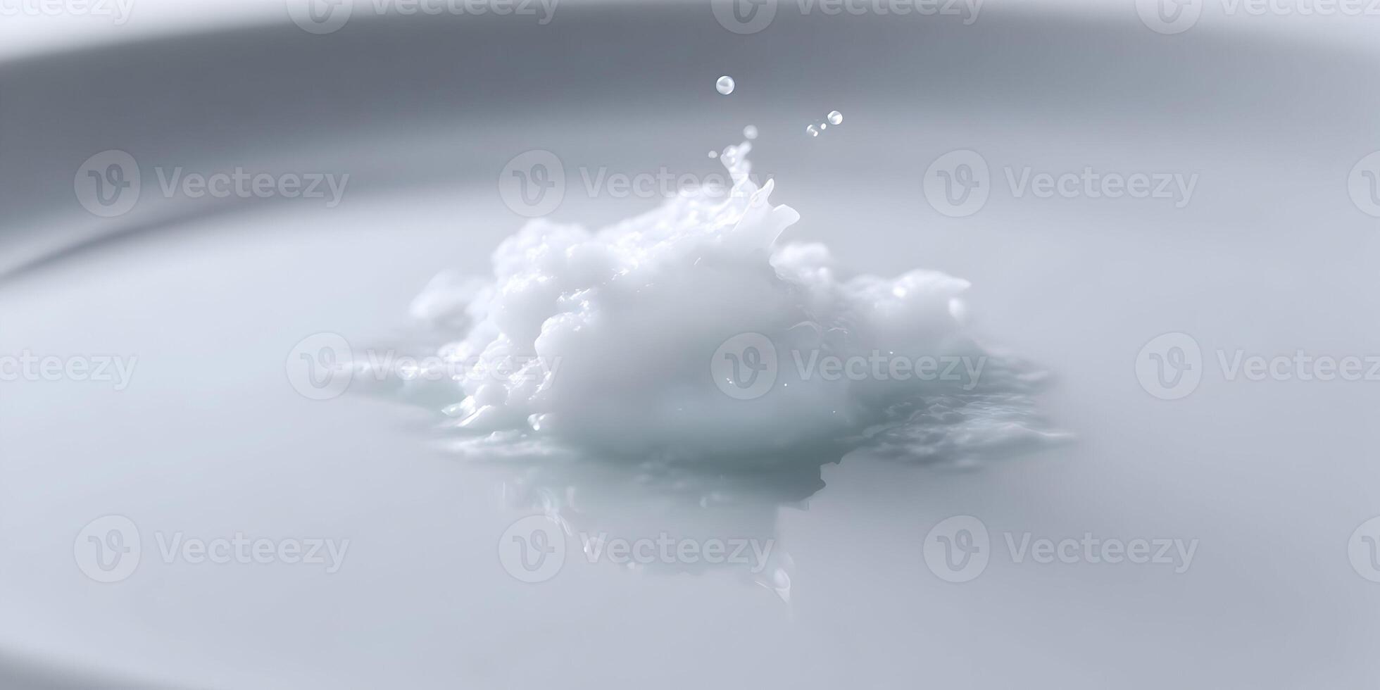 Milk Splash in Bowl Closeup Photography White Liquid Cream Texture photo