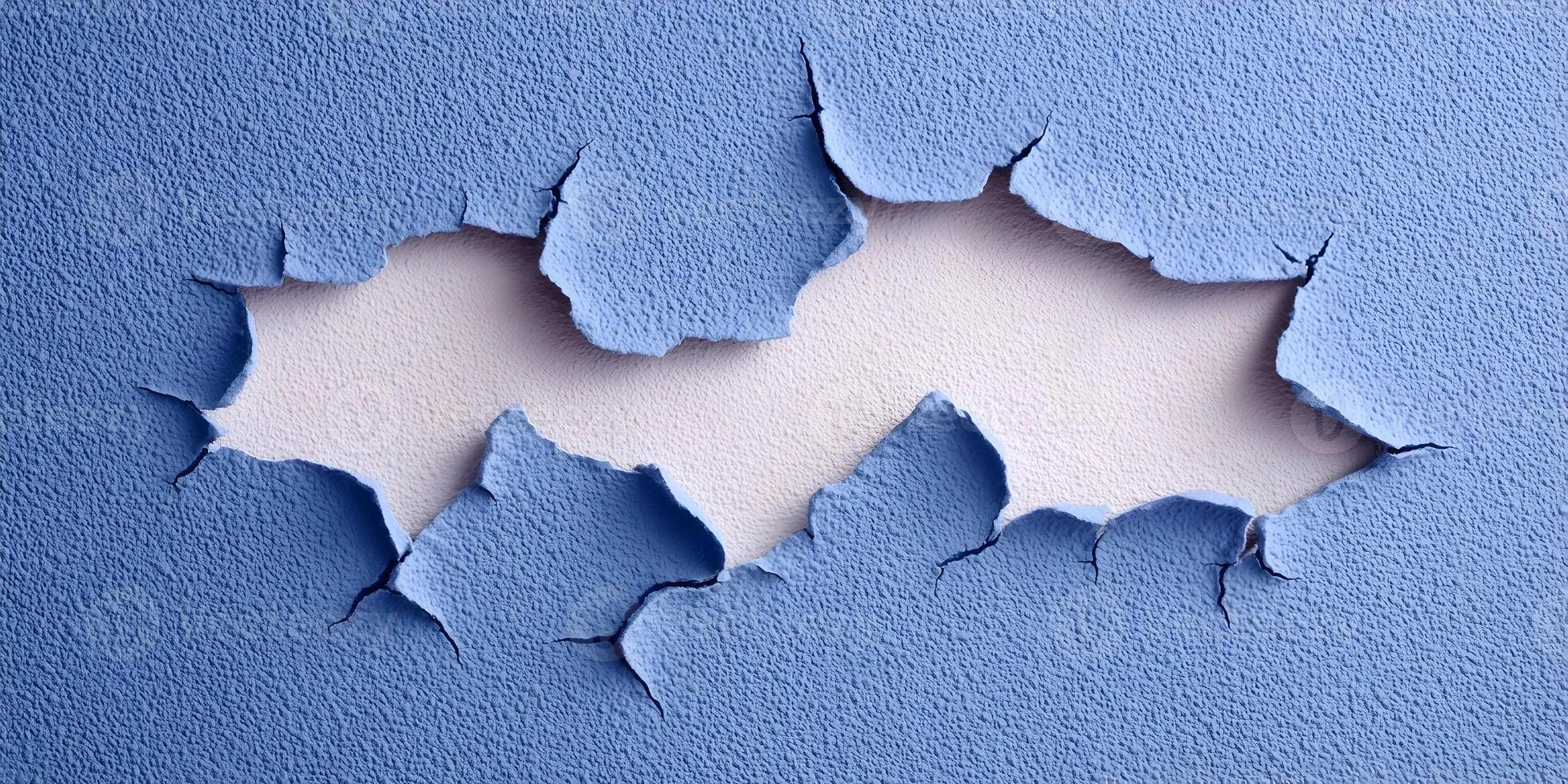 Blue Paint Crack Texture Wall Surface Background photo