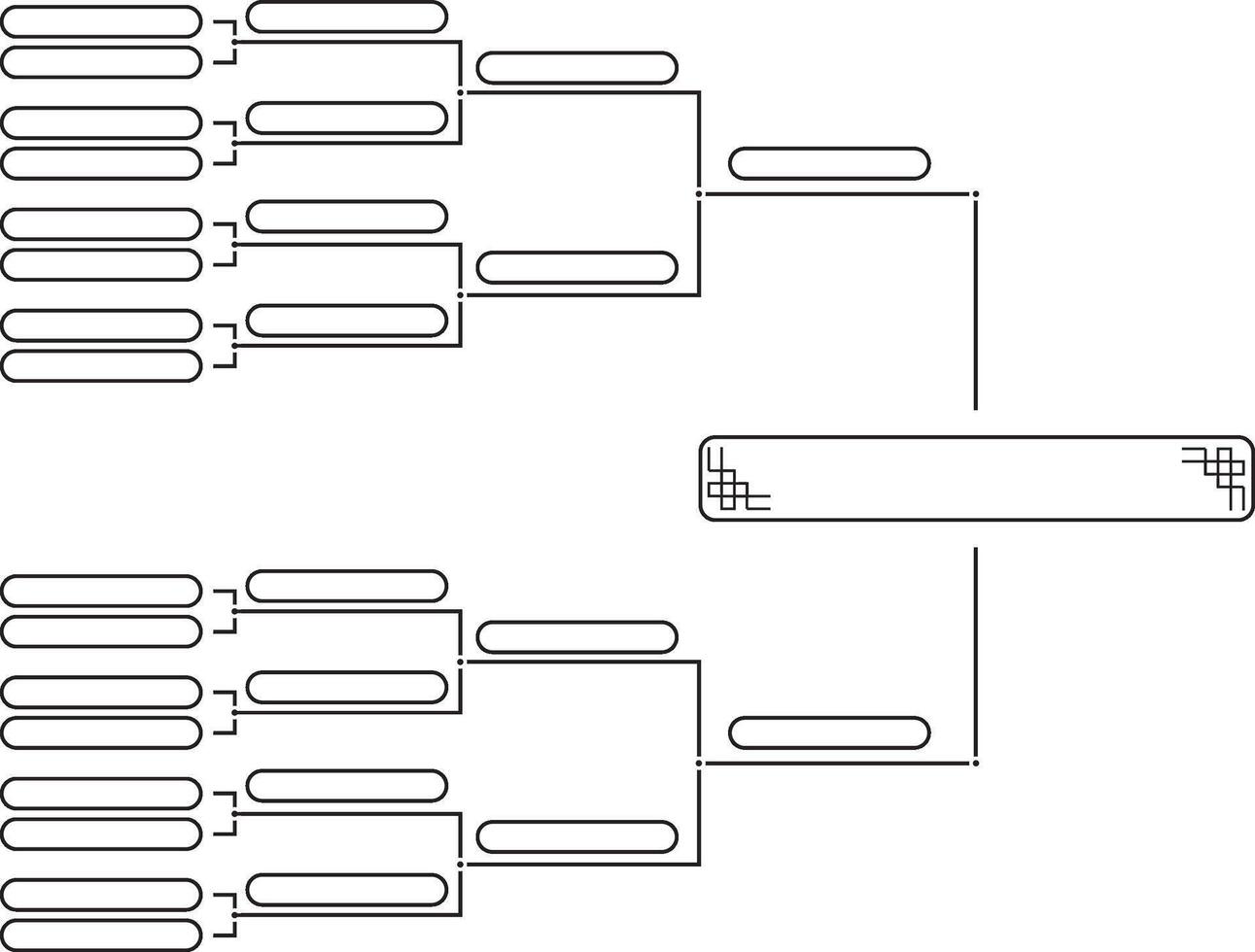 A bracket for a tournament vector