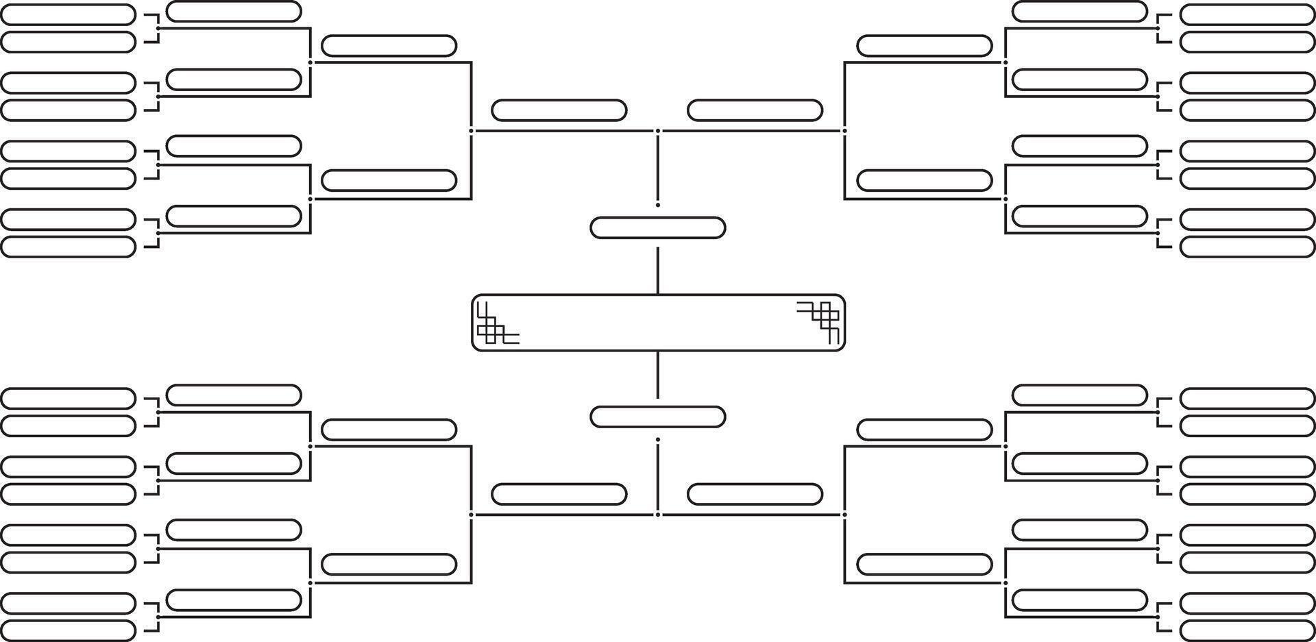 A blank bracket for the tournament vector