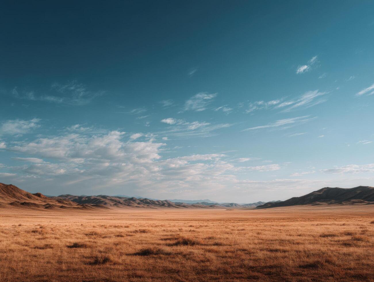 A Seemingly Endless And Isolated Flat Desert Landscape photo
