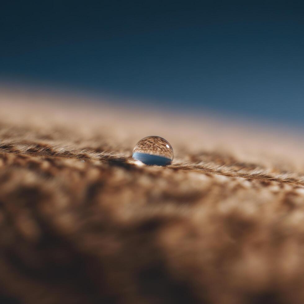 A Single Drop of Water on a Desert Bug Wing photo