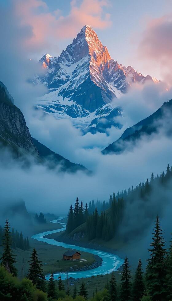 Where Mountains Meet Tranquility photo