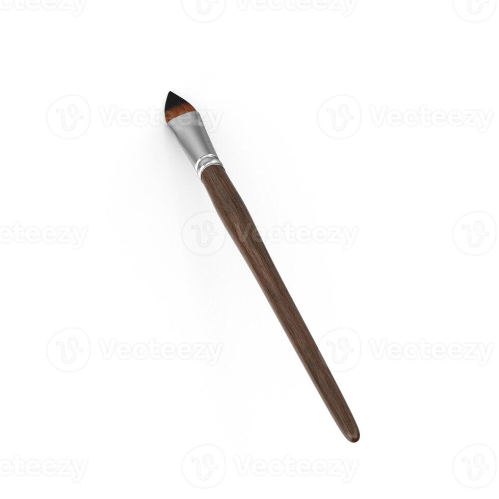 Angled Paintbrush Professional Art Supplies Painting Too,l 3d, white background photo